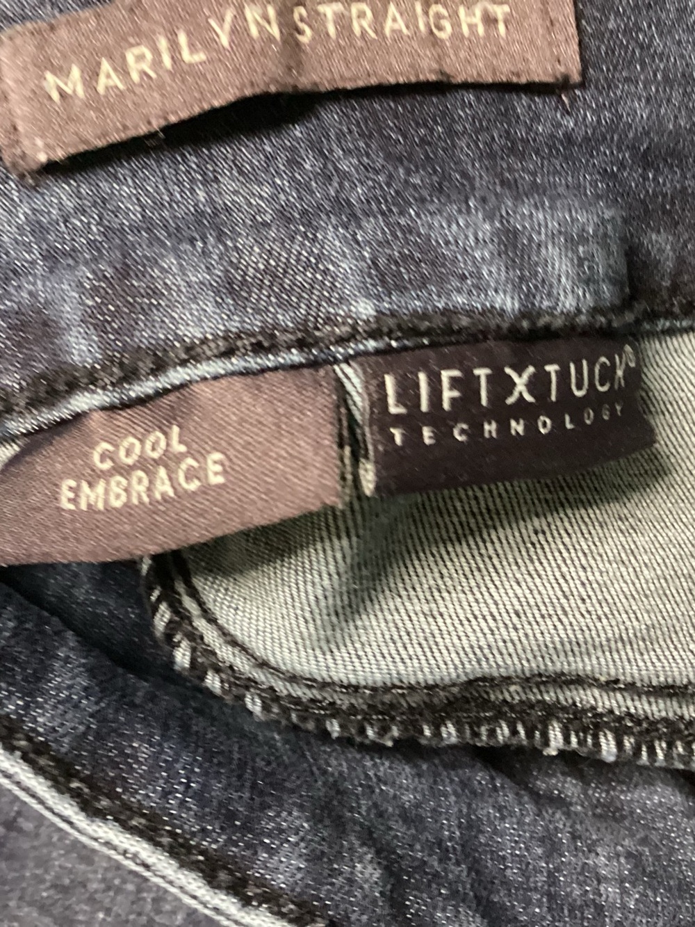 NYDJ Marilyn Straight Leg Dark Wash Jeans 10 - Picture 12 of 13